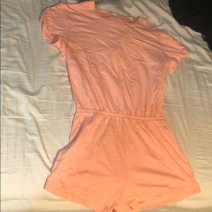 Coral pink romper